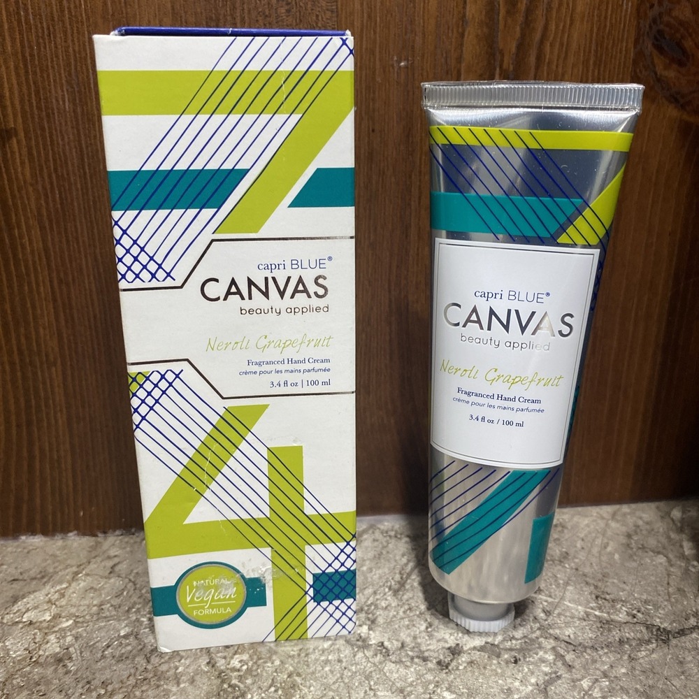 Capri Blue Canvas Fragranced Hand Cream Lotion‎ Neroli & Grapefruit 3.4oz